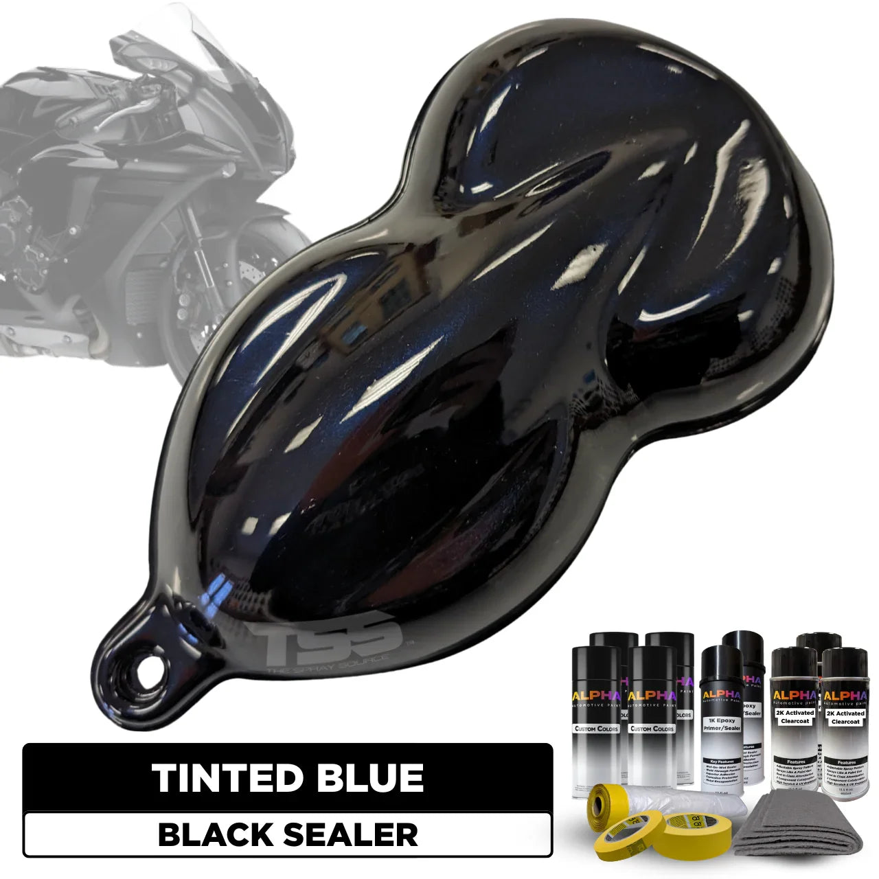 PANTONE　サバイバルキット　フルエディション Tinted Blue Motorcycle Paint Kit – The Spray Source