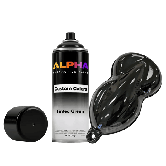 Tinted Green Spray Can