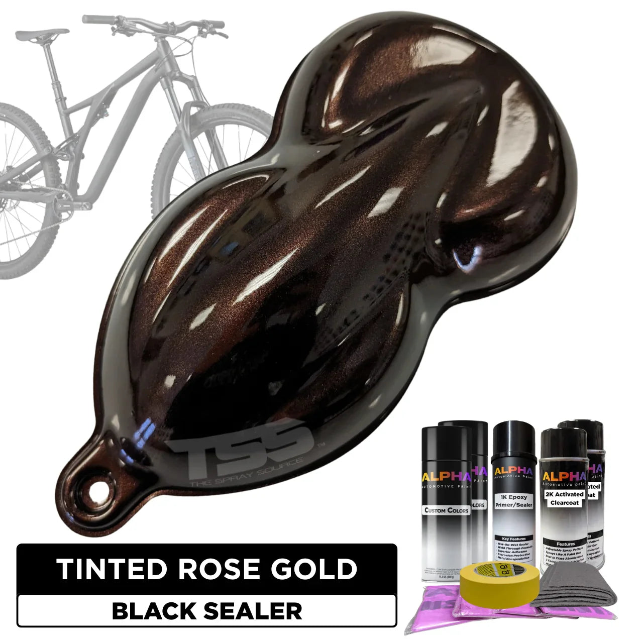 rose mountainbike shop Tinted Rose Gold Bike Paint Kit – The Spray Source