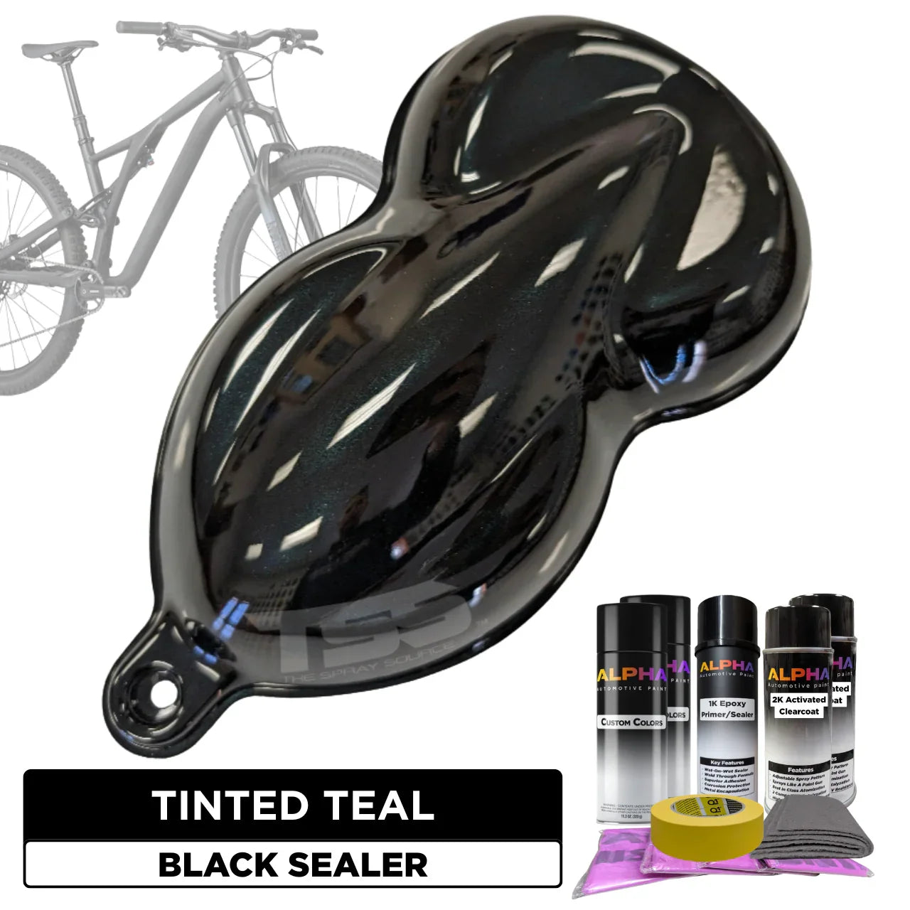 Tinted Teal Bike Paint Kit