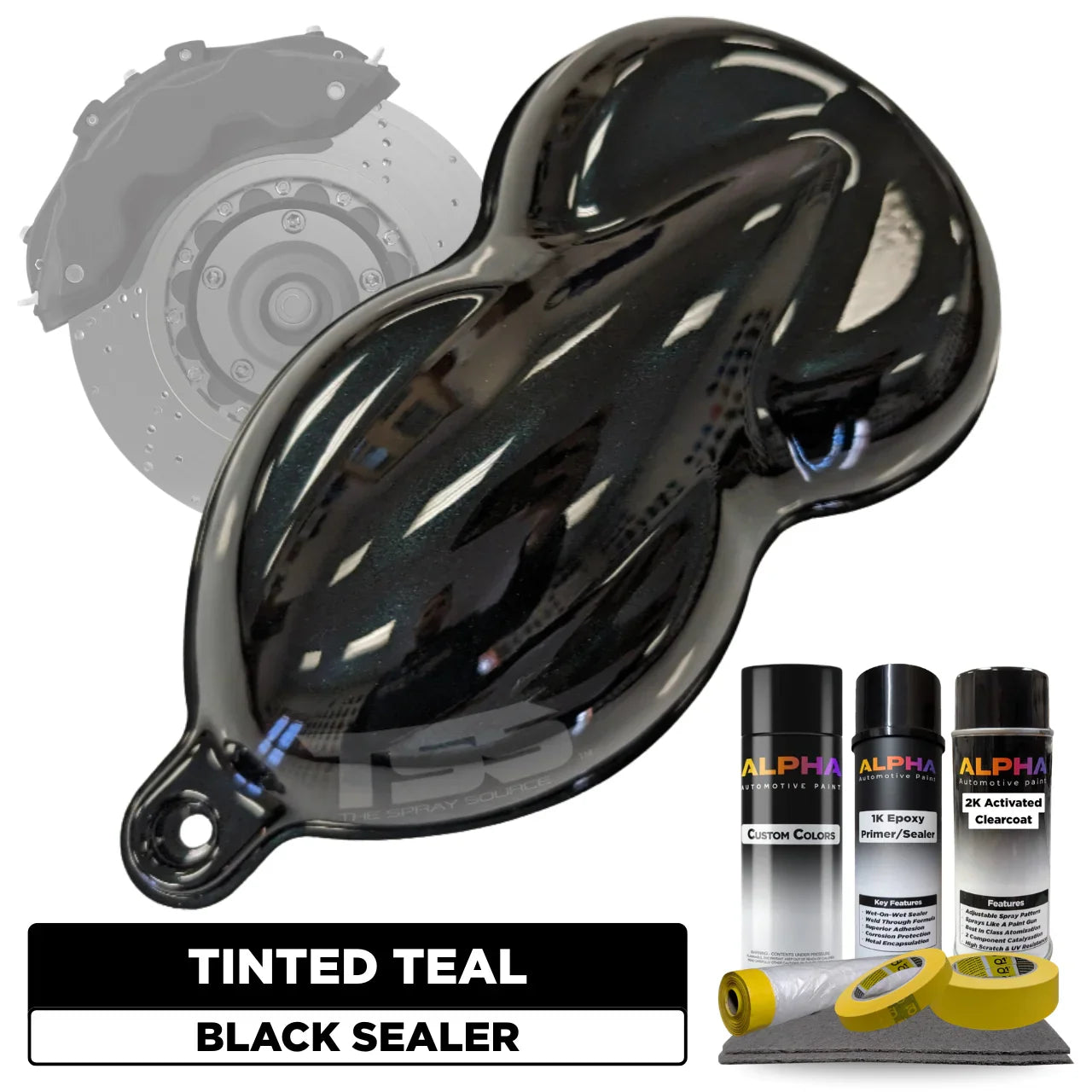 Tinted Teal Brake Caliper Paint Kit
