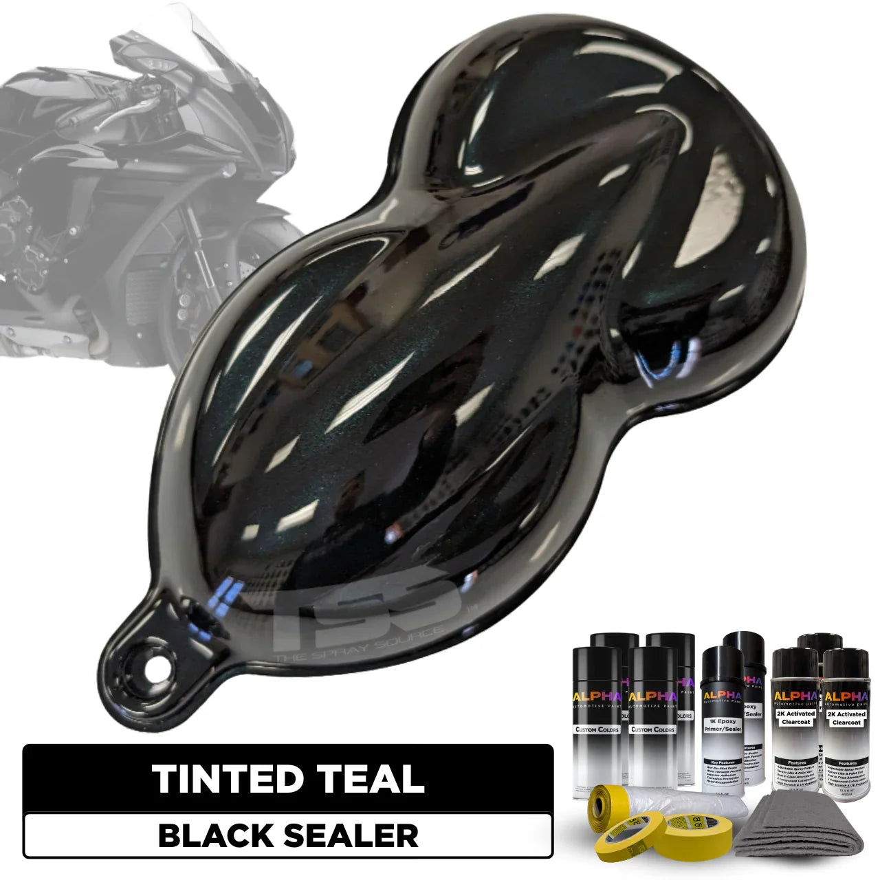 Tinted Teal Motorcycle Paint Kit