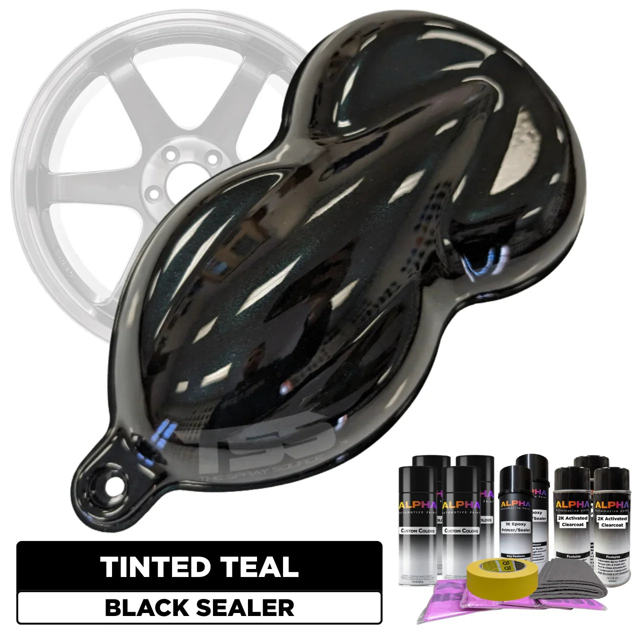 Tinted Teal Wheel Paint Kit