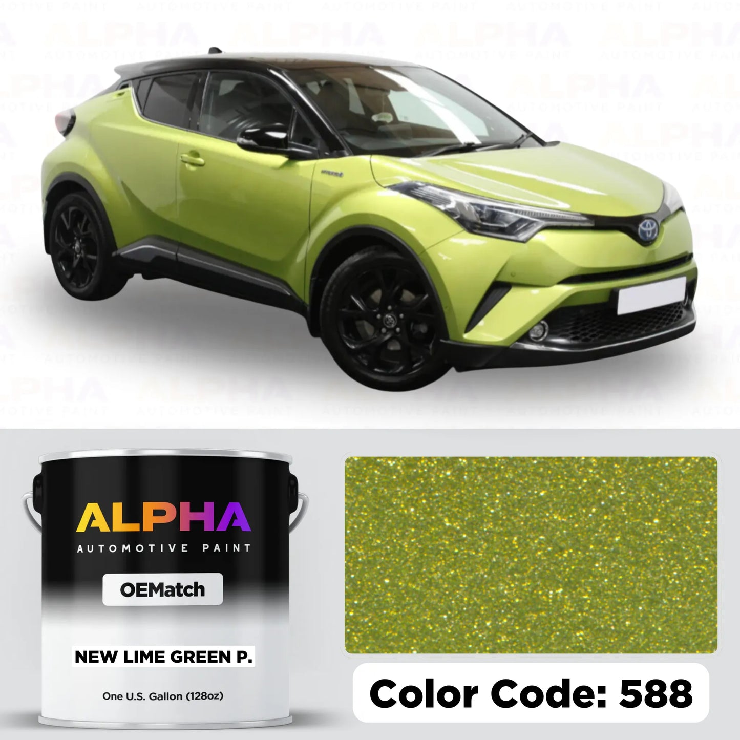 Toyota Electric Lime 588 | OEMatch Basecoat