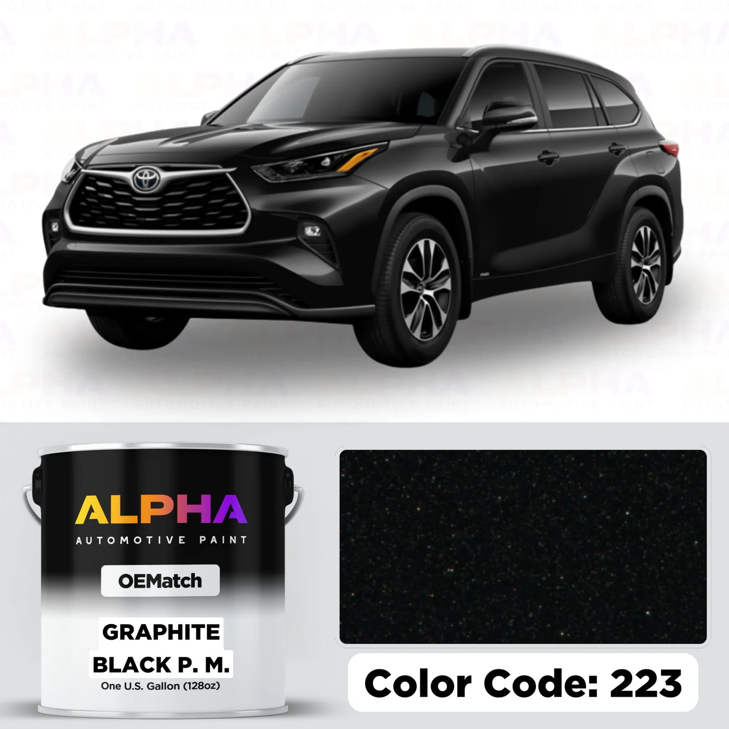 Toyota Graphite Black Pearl Metallic 223 | OEMatch Basecoat