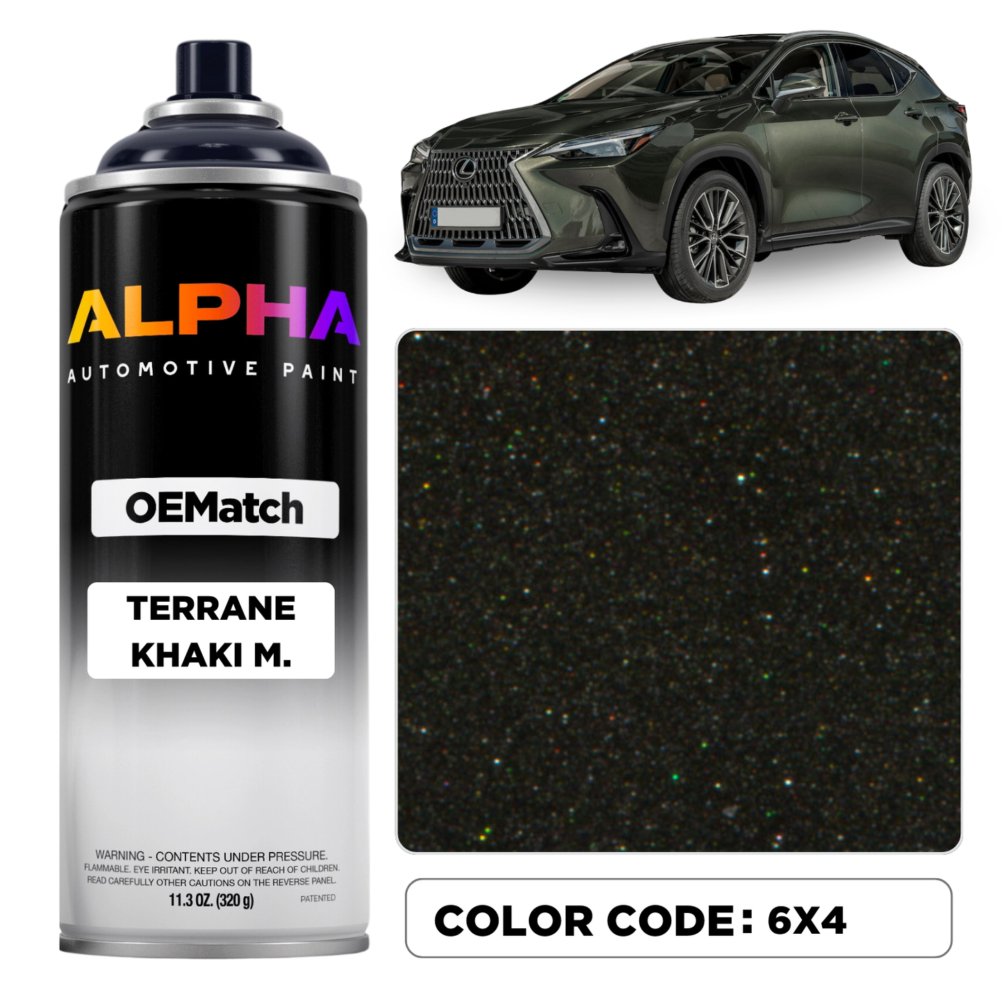 Toyota Terrane Khaki Metallic 6X4 | OEMatch Spray Can