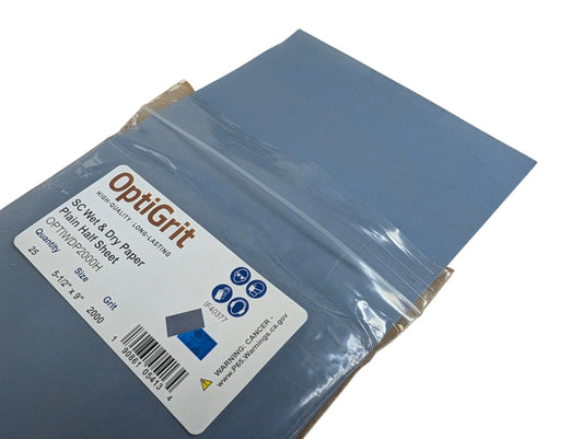 OptiGrit WetDry P2000 5-1/2" x 9" Waterproof Sanding Sheets – (25/pk)