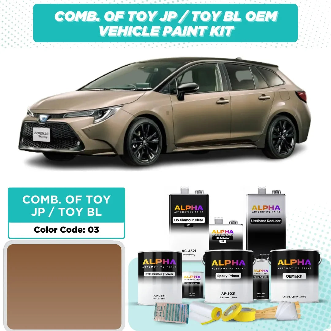 TOYOTA COMB. OF TOY JP / TOY BL 03 / JP OEM color match vehicle paint kit