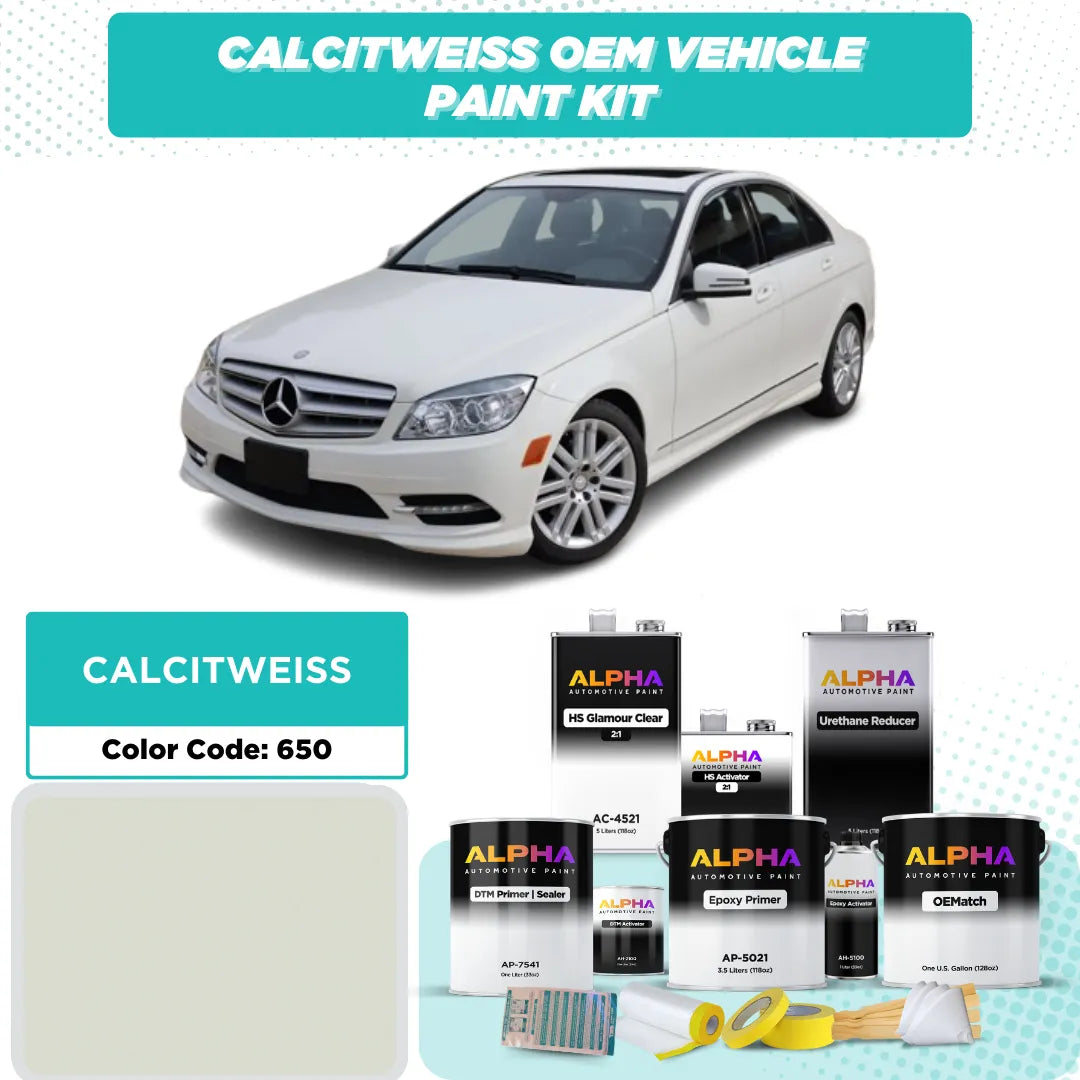 MERCEDES CALCITWEISS 650 | OEMatch Vehicle Paint Kit