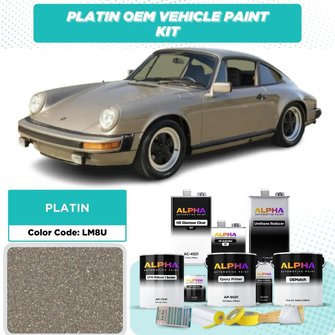 PORSCHE PLATIN M. LM8U / M8U | OEMatch Vehicle Paint Kit