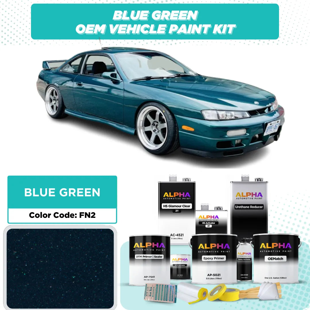NISSAN BLUE GREEN P. M. FN2 | OEMatch Vehicle Paint Kit