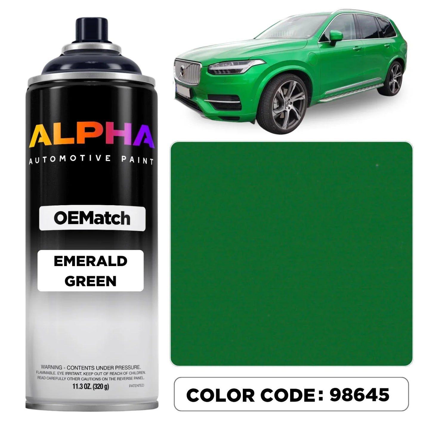 VOLVO EMERALD GREEN 98645 / 6001 | OEMatch Spray Can