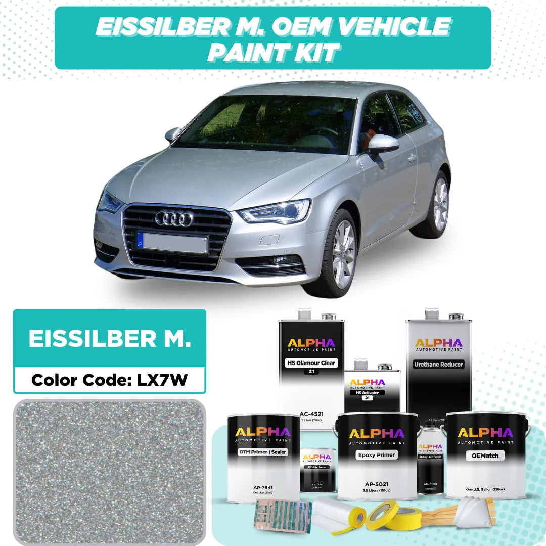Volkswagen / Audi Eissilber Metallic LX7W / X7W | OEMatch Vehicle Paint Kit