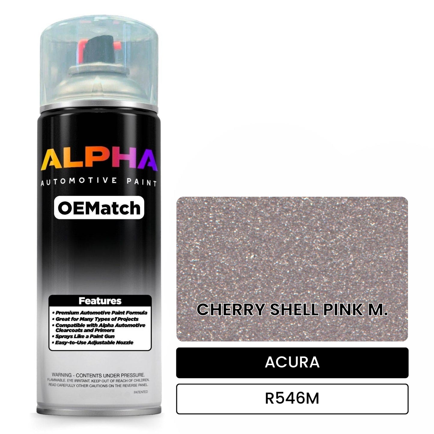 ACURA CHERRY SHELL PINK M. R546M OEMatch Spraycan