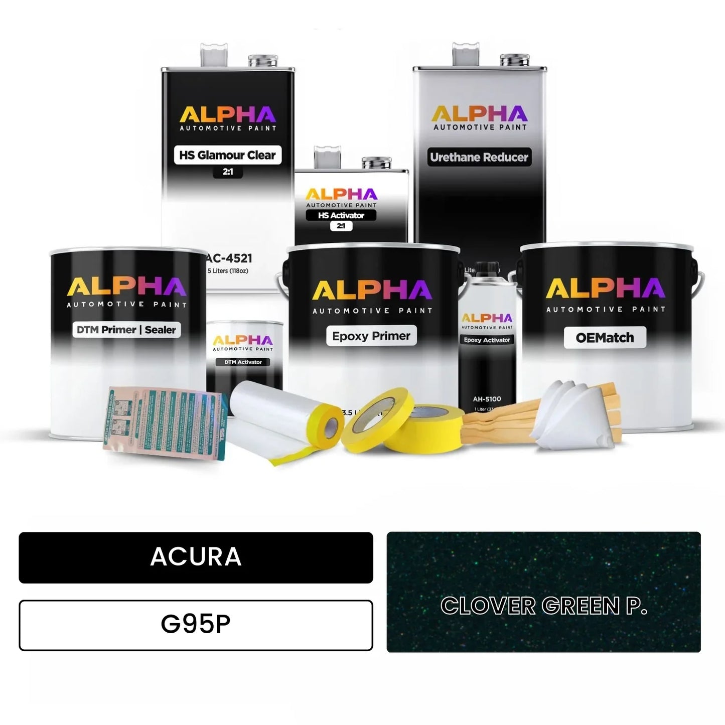 ACURA CLOVER GREEN P. G95P OEMatch Vehicle Paint Kit