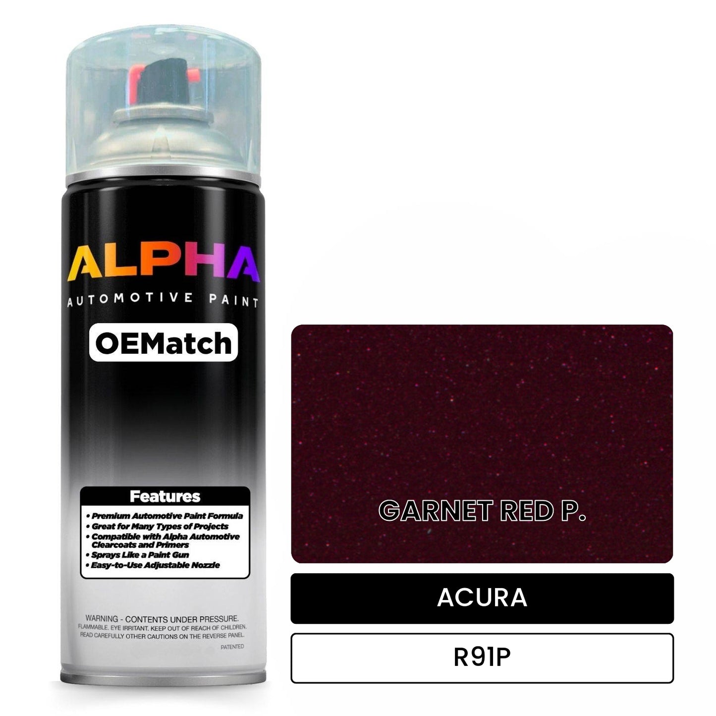 ACURA GARNET RED P. R91P OEMatch Spraycan