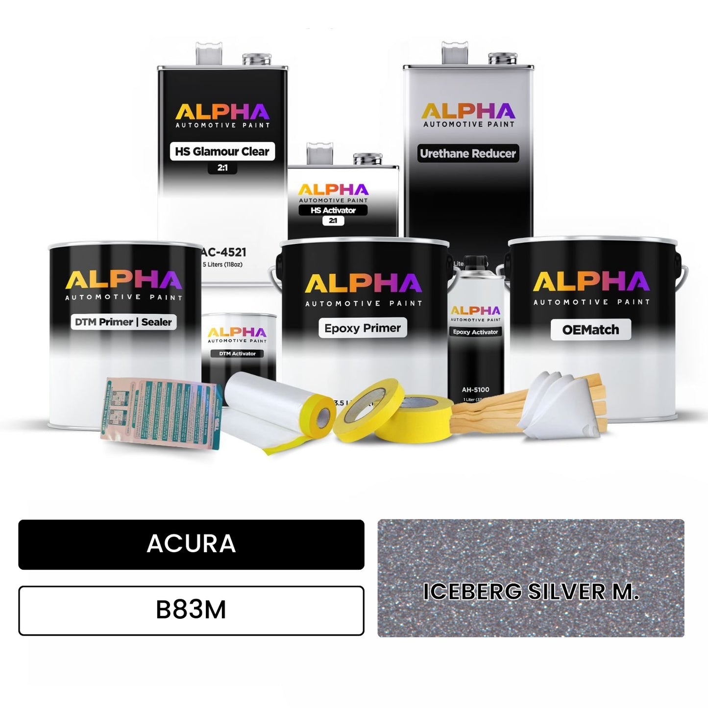 ACURA ICEBERG SILVER M. B83M OEMatch Vehicle Paint Kit