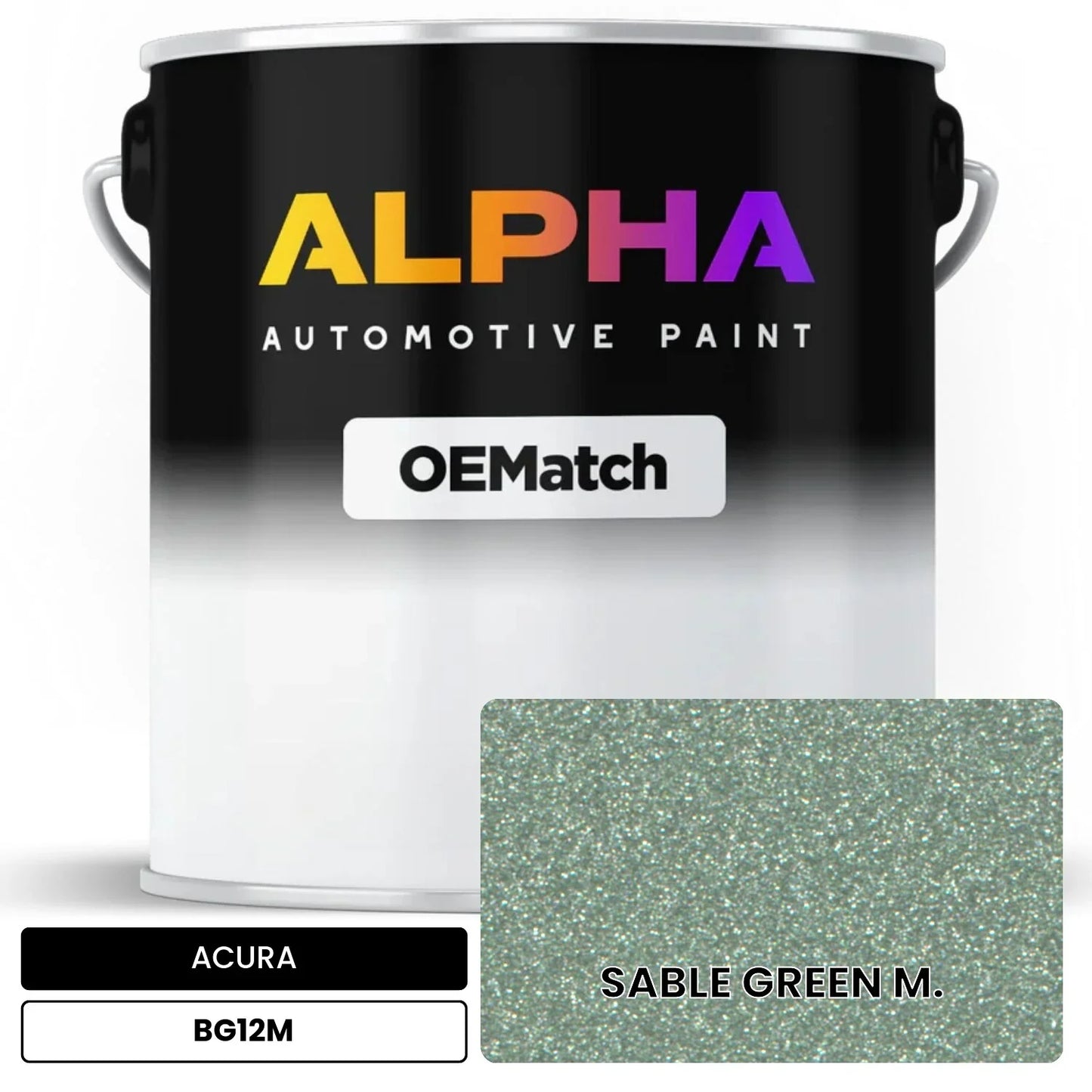 ACURA SABLE GREEN M. BG12M OEMatch Basecoat