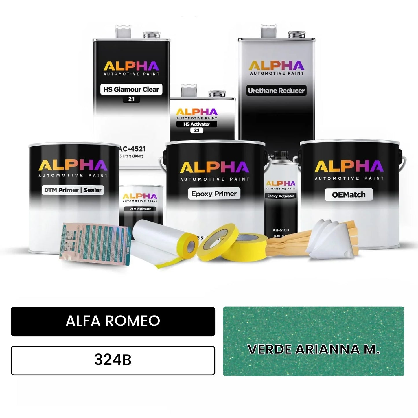 ALFA ROMEO VERDE ARIANNA M. 324B OEMatch Vehicle Paint Kit