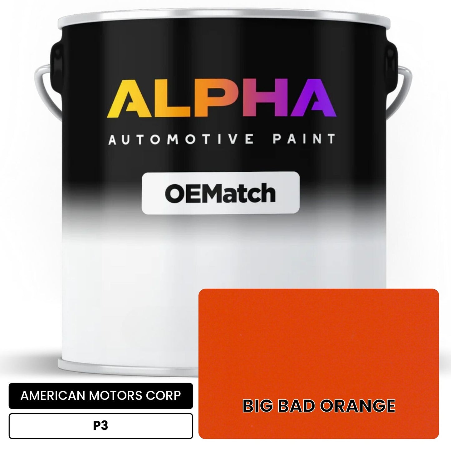 AMERICAN MOTORS CORP BIG BAD ORANGE P3 OEMatch Basecoat