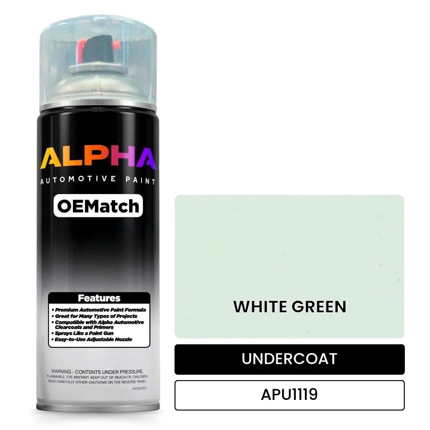 APAPU1119 WHITE GREEN OEMatch Spraycan Undercoat