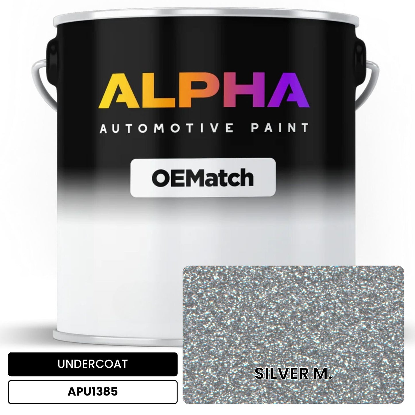 APAPU1385 SILVER M. OEMatch Automotive Undercoat