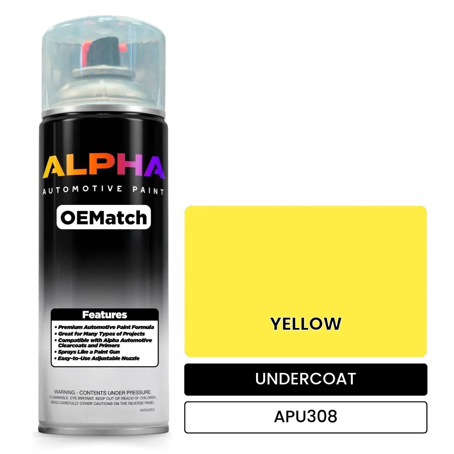 APAPU308 YELLOW OEMatch Spraycan Undercoat