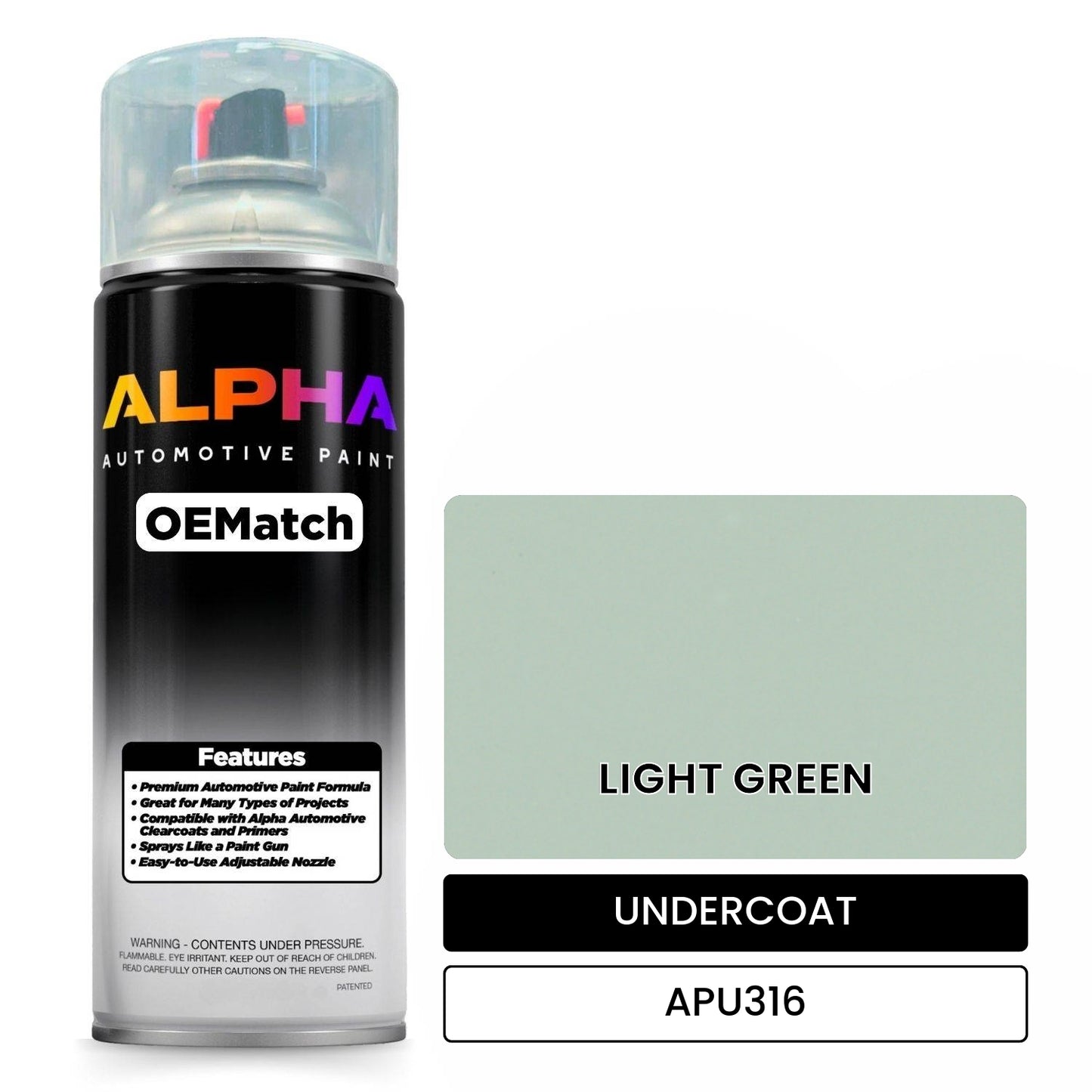 APAPU316 LIGHT GREEN OEMatch Spraycan Undercoat