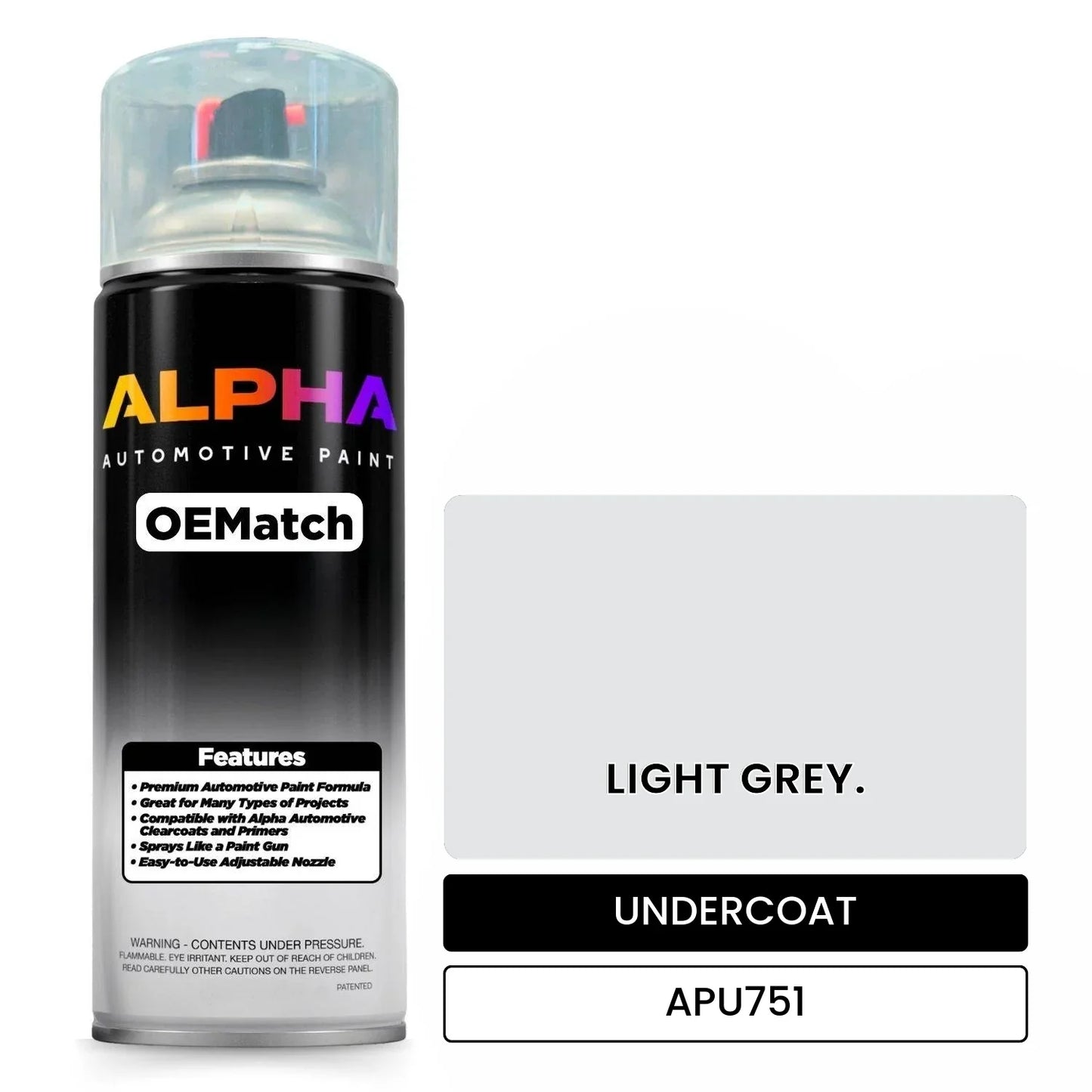 APAPU751 LIGHT GREY. OEMatch Spraycan Undercoat