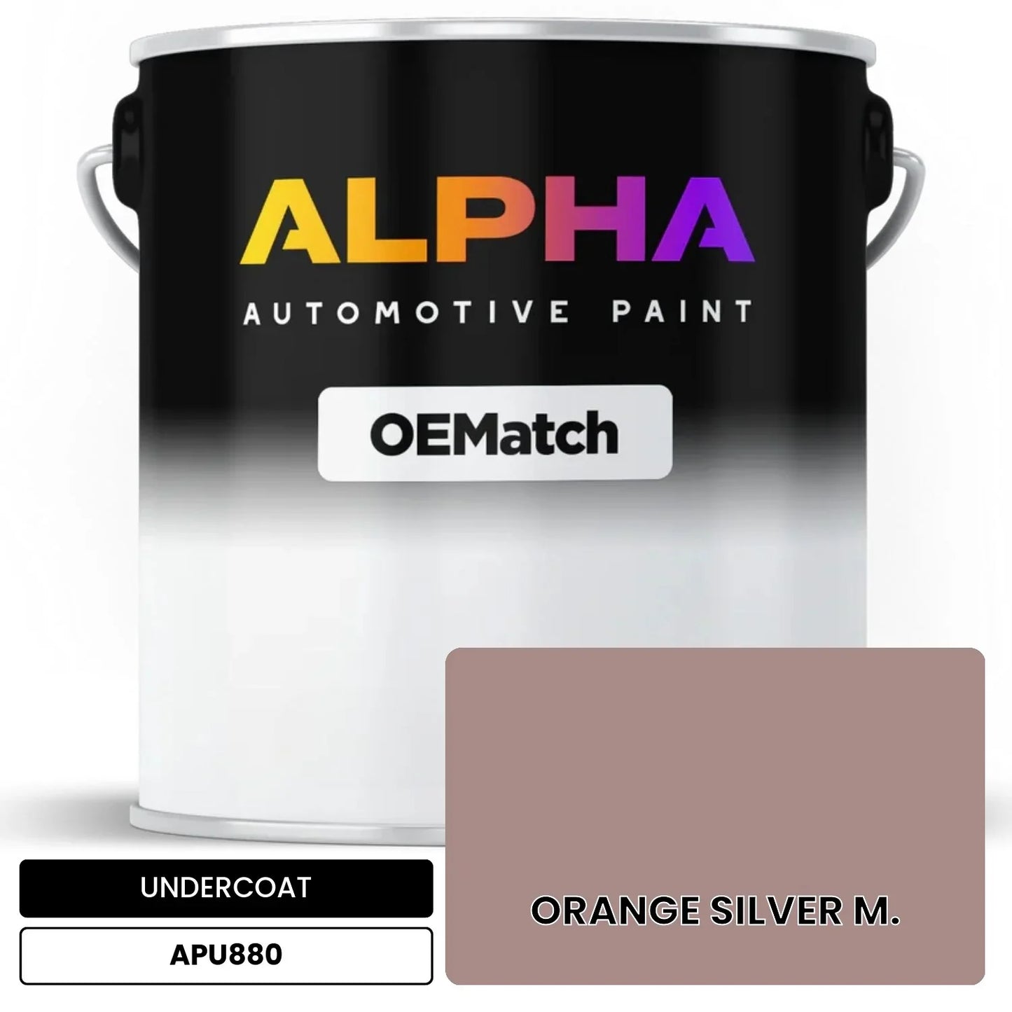 APAPU880 ORANGE SILVER M. OEMatch Automotive Undercoat