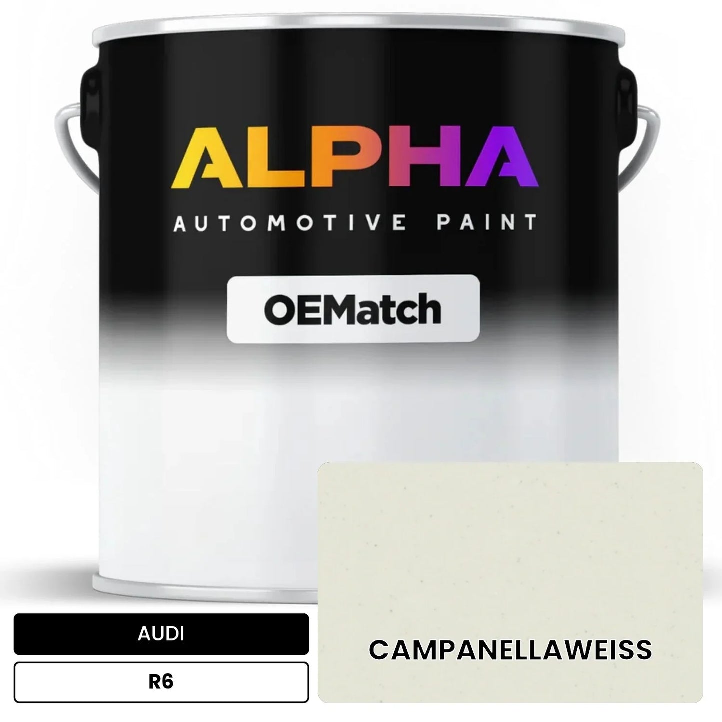 AUDI Campanella White R6 OEMatch Basecoat