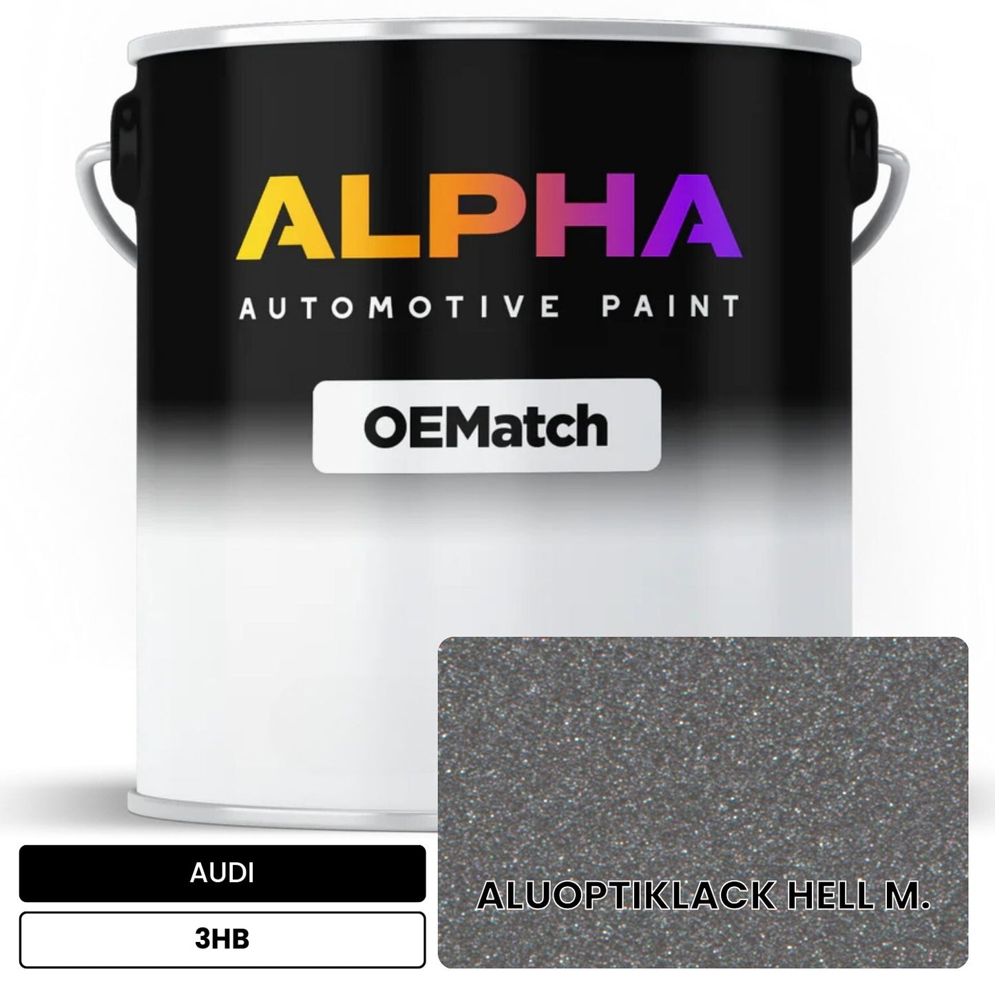 AUDI Light Aluminum Optic Paint 3HB OEMatch Basecoat