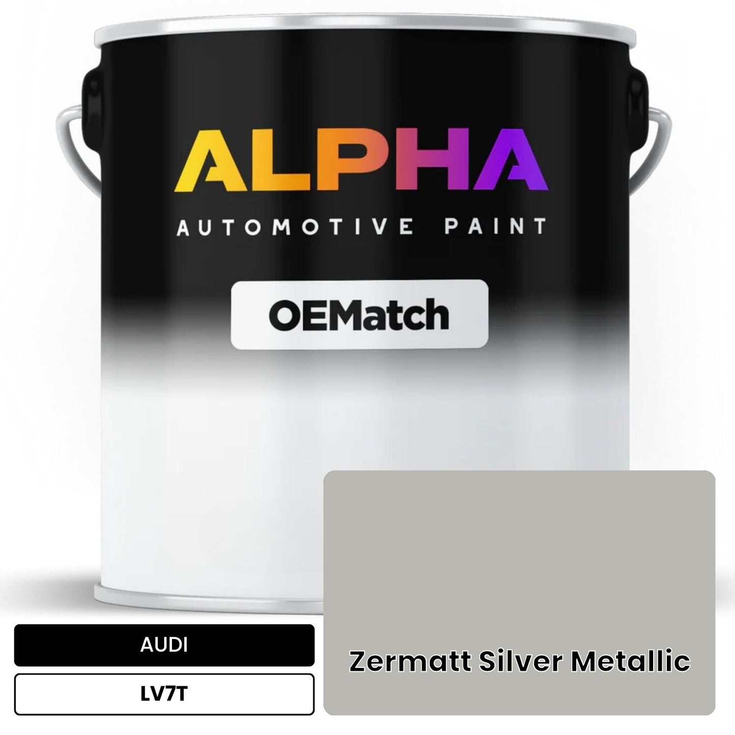 AUDI Zermatt Silver Metallic LV7T OEMatch Basecoat