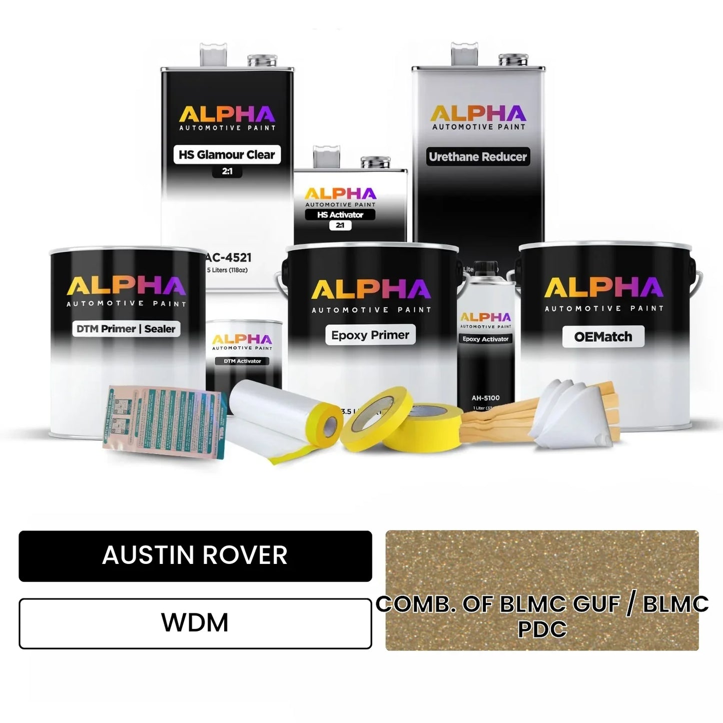 AUSTIN ROVER COMB. OF BLMC GUF / BLMC PDC WDM OEMatch Vehicle Paint Kit