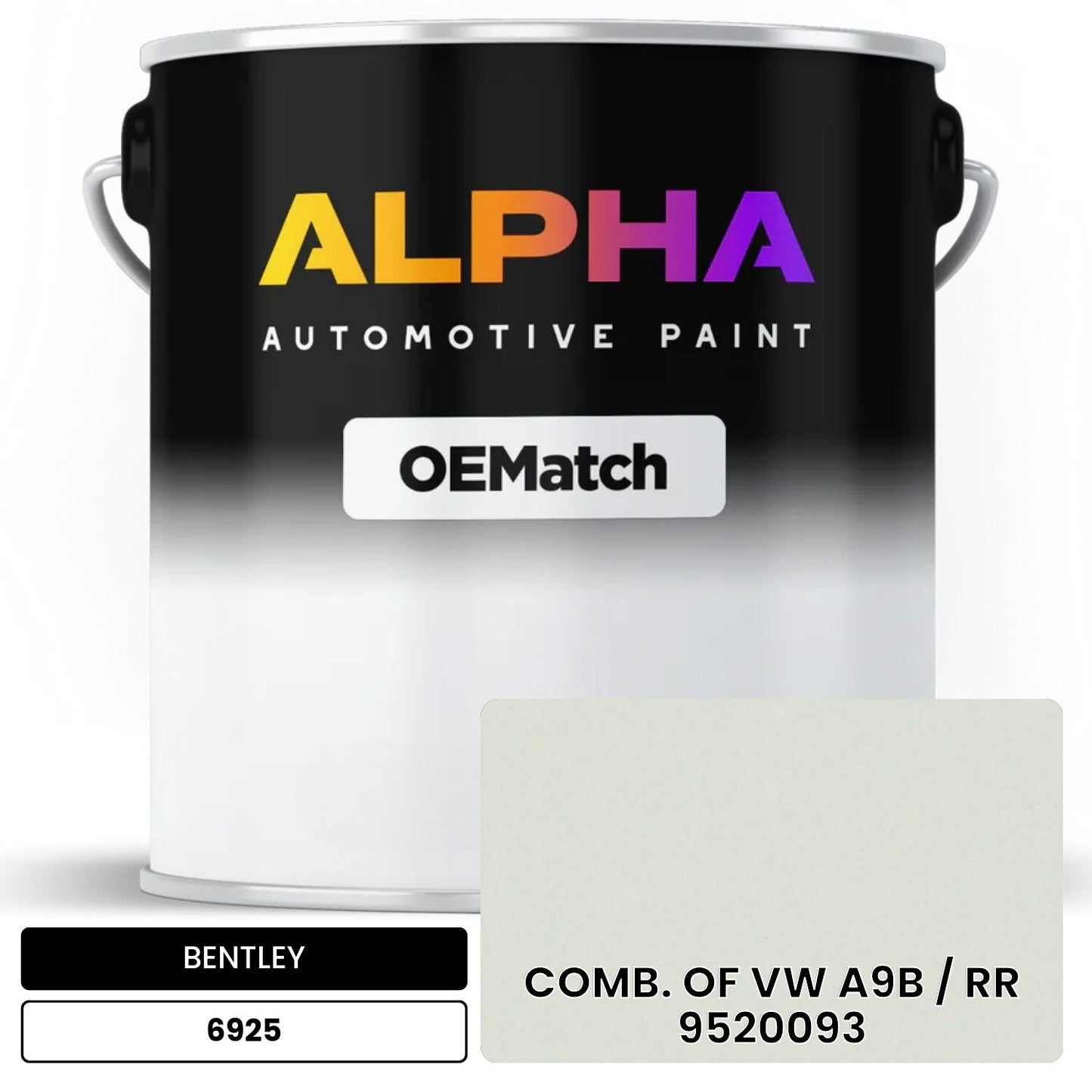 BENTLEY COMB. OF VW A9B / RR 9520093 6925 OEMatch Basecoat