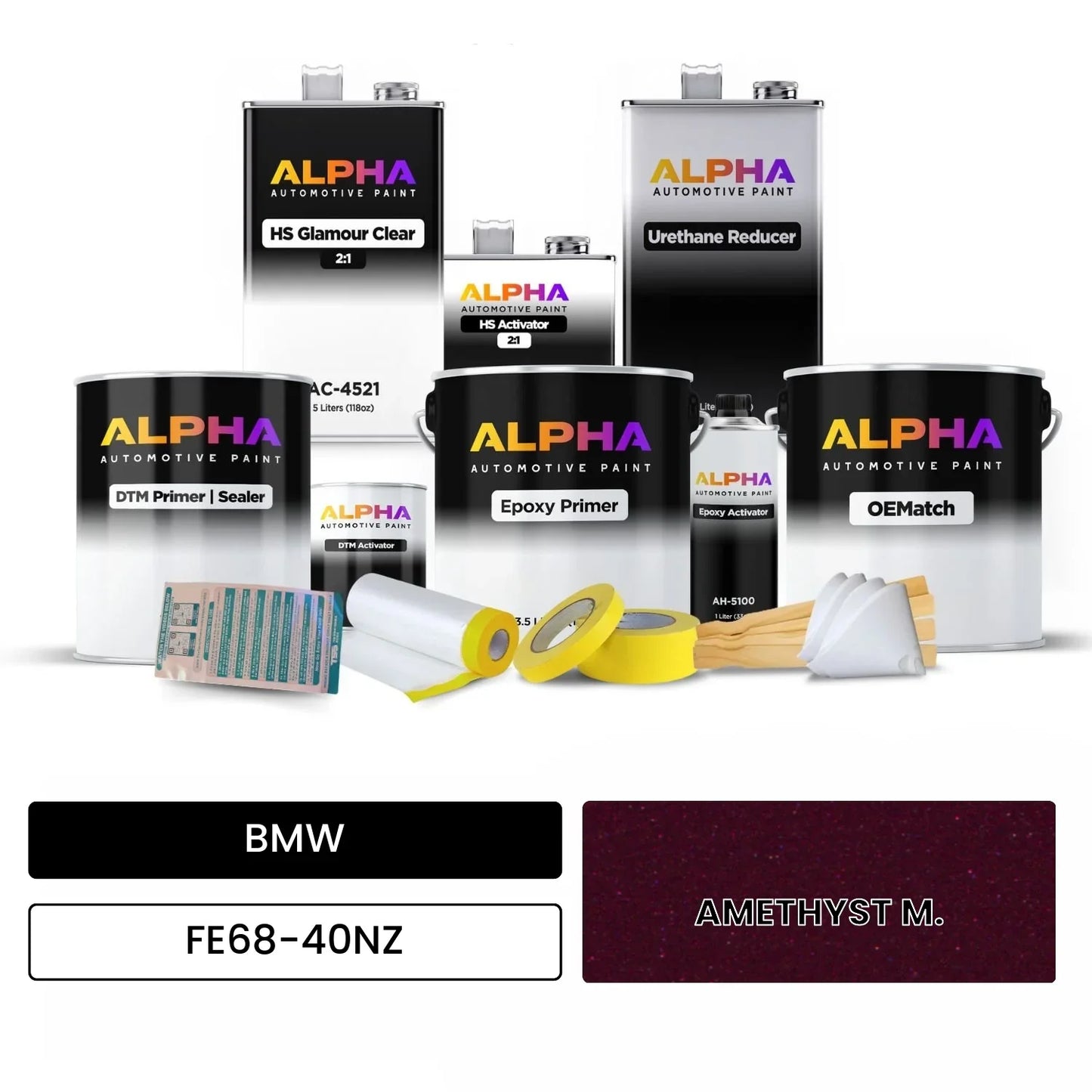 BMW AMETHYST M. FE68-40NZ OEMatch Vehicle Paint Kit