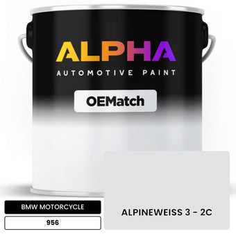 BMW MOTORCYCLE ALPINEWEISS 3 - 2C 956 | OEMatch Automotive Basecoat