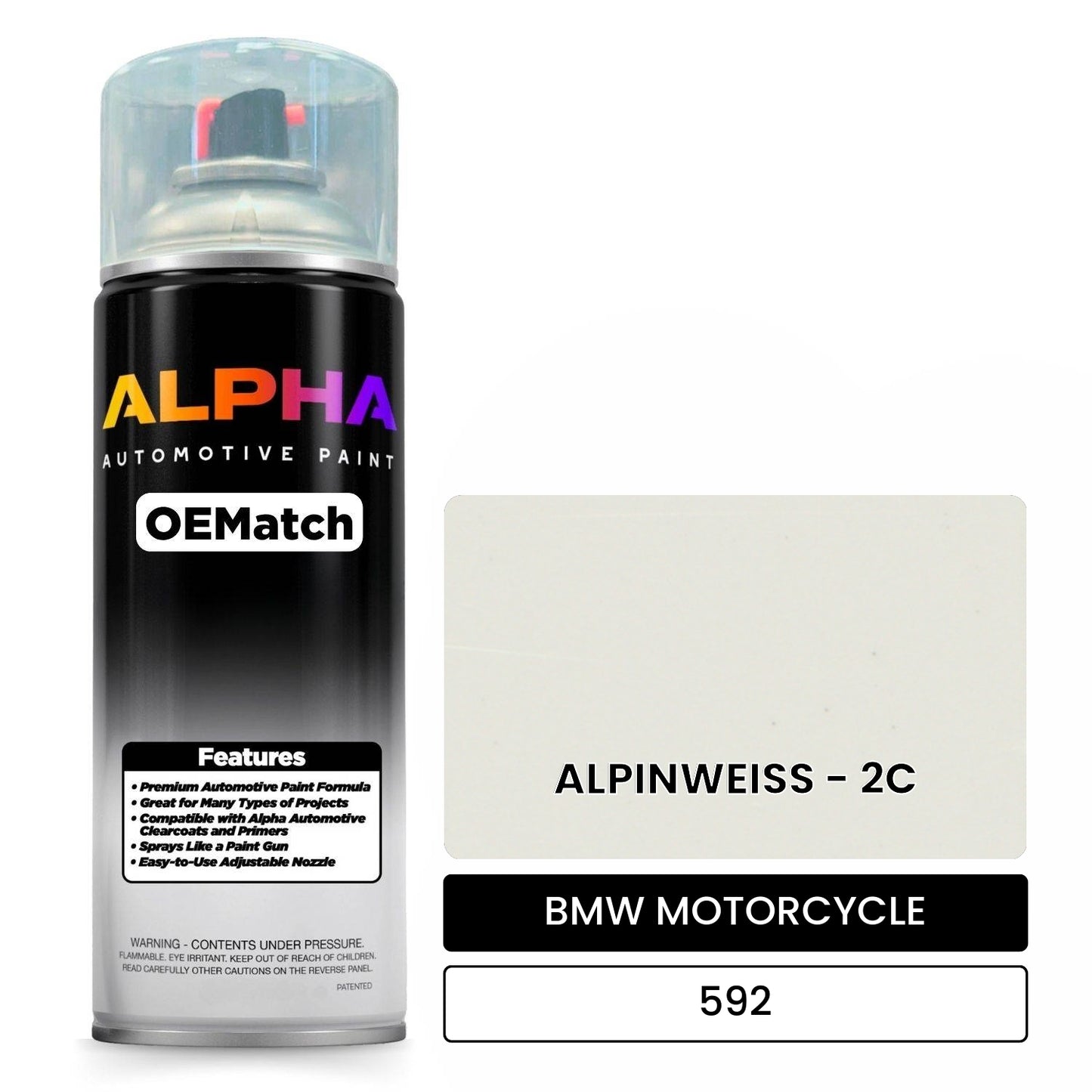 BMW MOTORCYCLE ALPINWEISS - 2C 592 OEMatch Spraycan