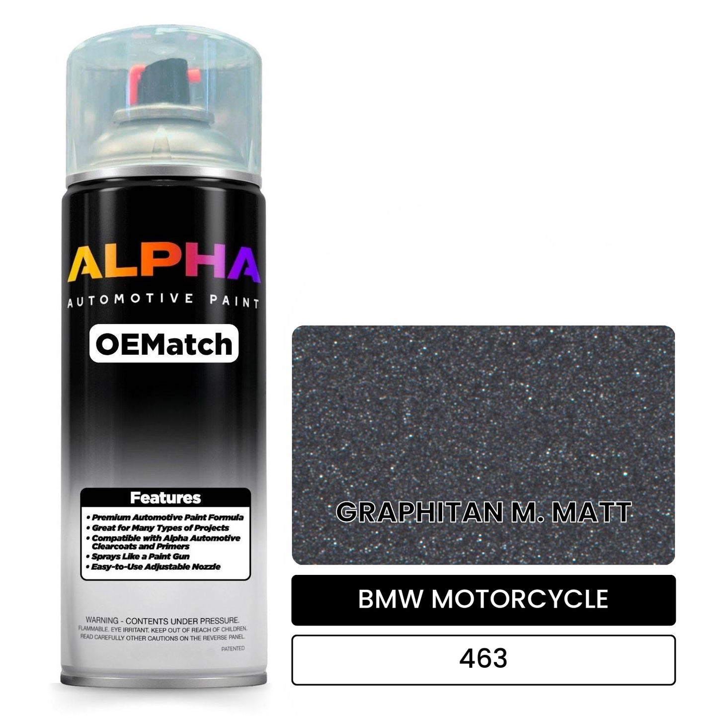 BMW MOTORCYCLE GRAPHITAN M. MATT 463 OEMatch Spraycan