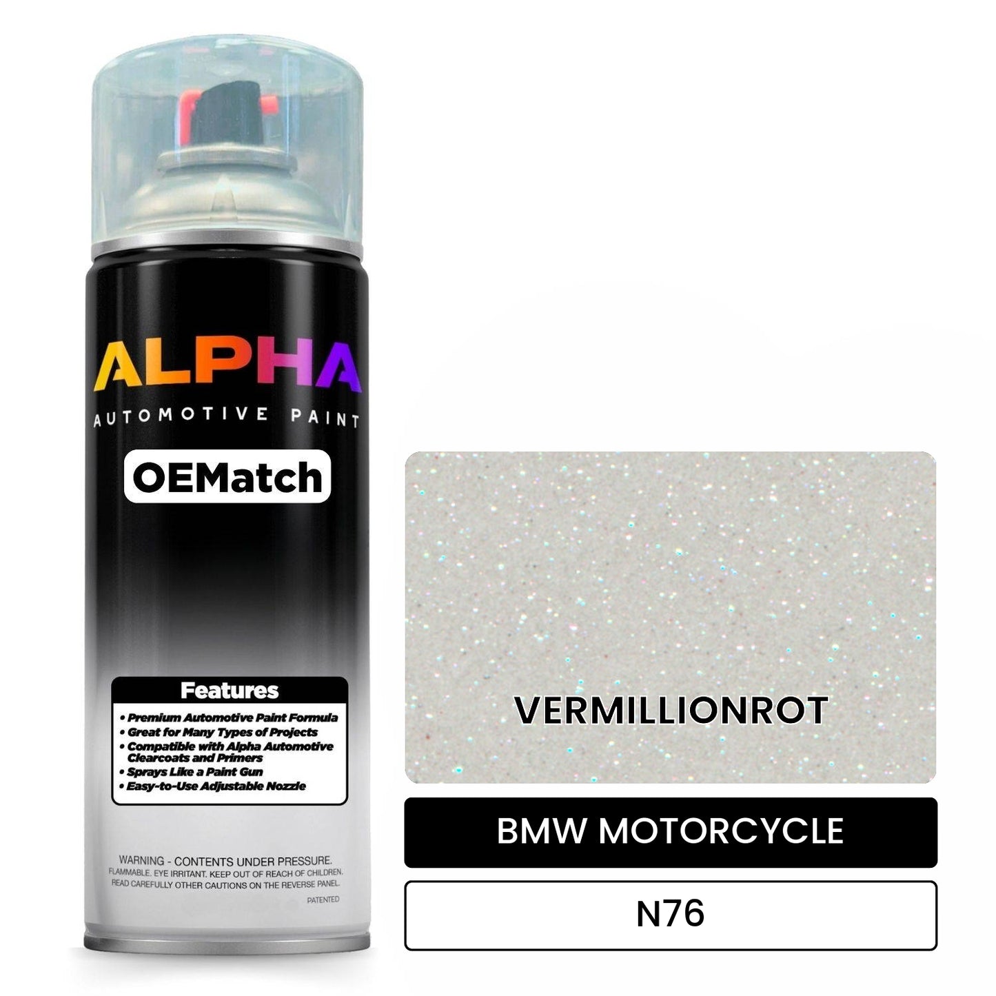 BMW MOTORCYCLE VERMILLIONROT N76 OEMatch Spraycan