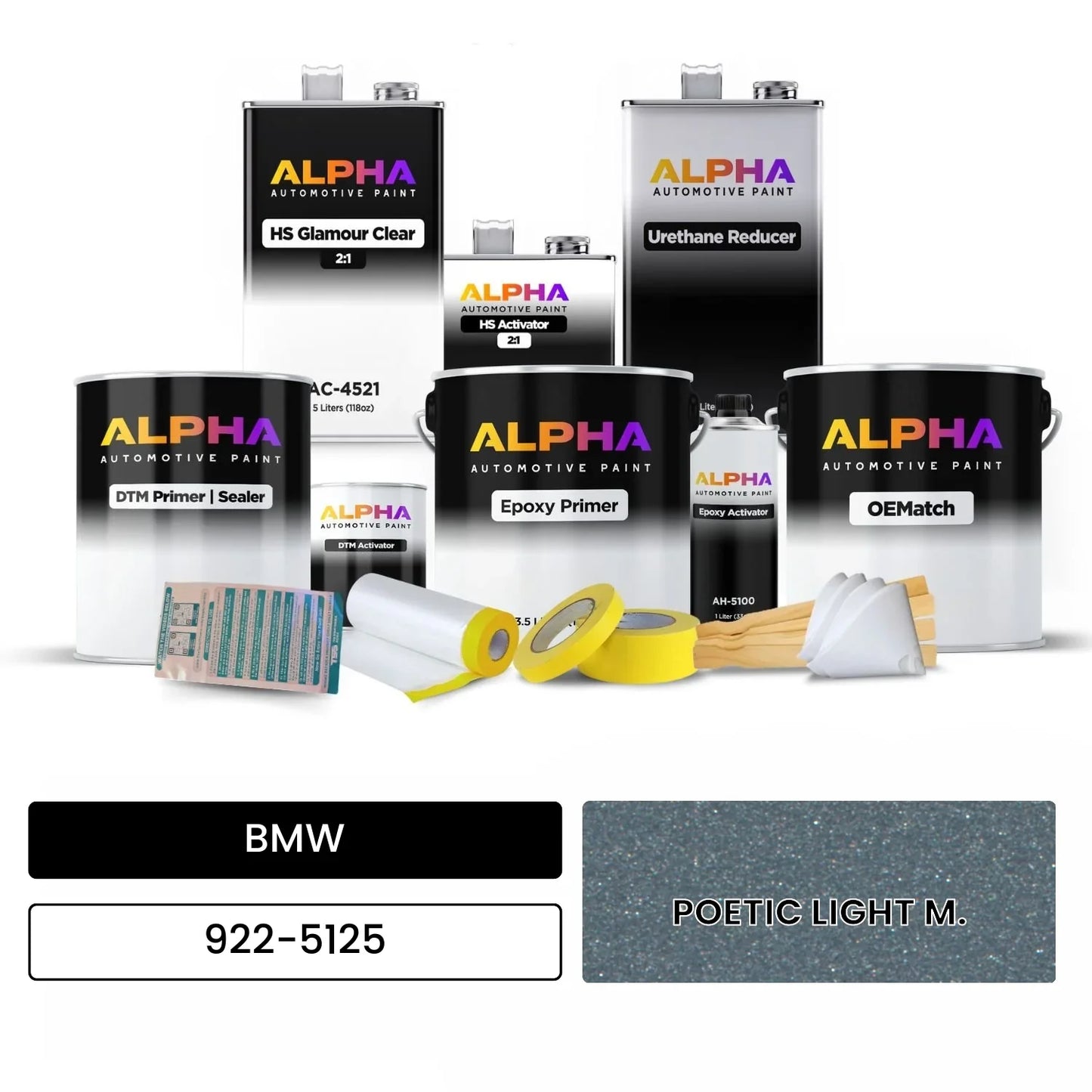 BMW POETIC LIGHT M. 922-5125 OEMatch Vehicle Paint Kit