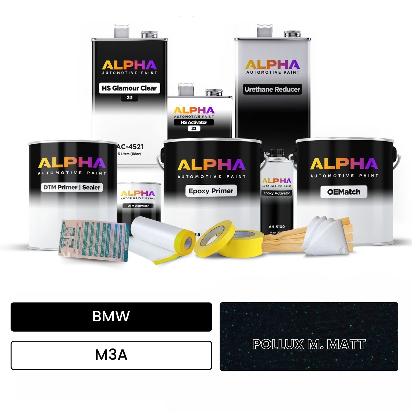 BMW POLLUX M. MATT M3A OEMatch Vehicle Paint Kit