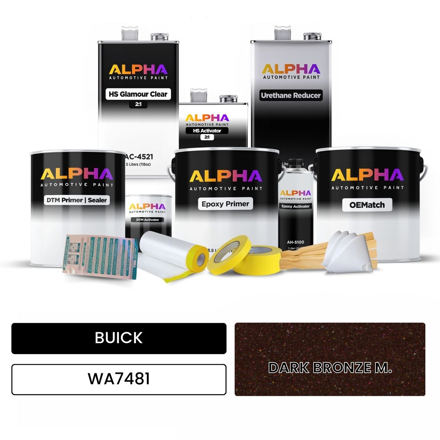 BUICK DARK BRONZE M. WA7481 OEMatch Vehicle Paint Kit