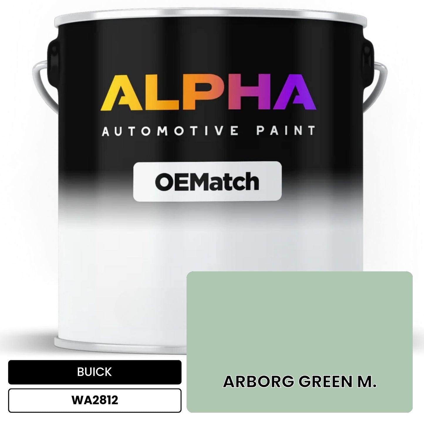 BUICK ARBORG GREEN M. WA2812 OEMatch Basecoat