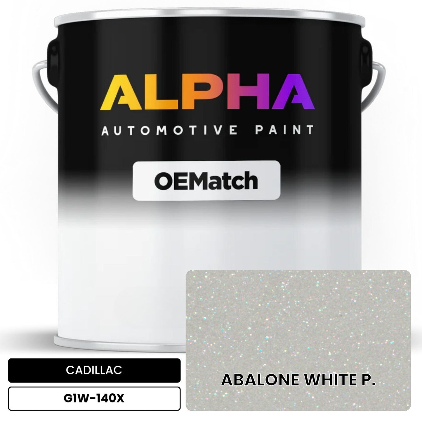 CADILLAC ABALONE WHITE P. G1W-140X OEMatch Basecoat