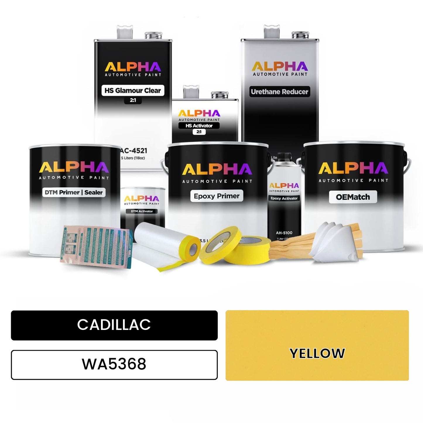 CADILLAC YELLOW WA5368 OEMatch Vehicle Paint Kit