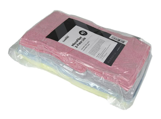 CarPro Microfiber 2-Face Lite towel mega pack with 40 microfiber towels in assorted colors