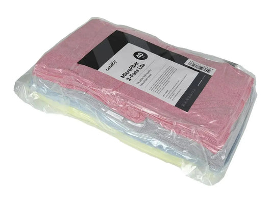 CarPro Microfiber 2-Face Lite towel mega pack with 40 microfiber towels in assorted colors