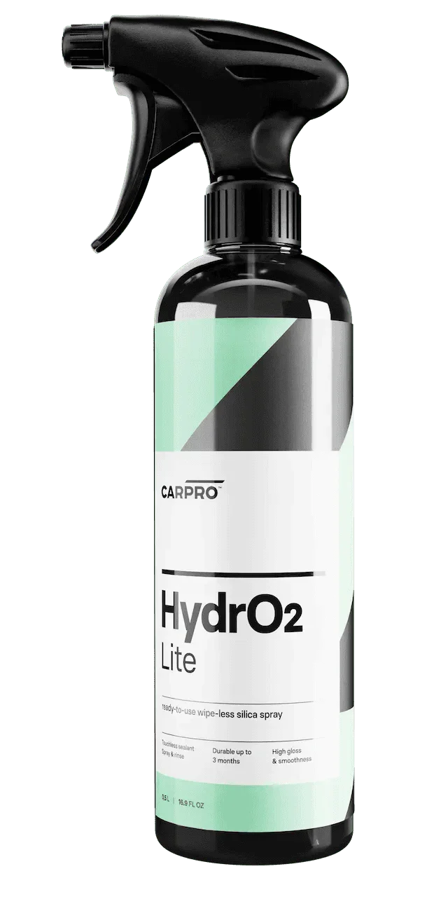 CarPro Hydro2 Lite ready-to-use silica spray bottle with black trigger, car care sealant