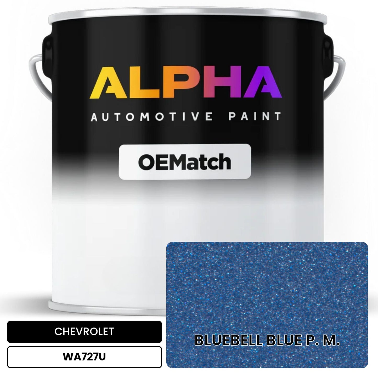 CHEVROLET BLUEBELL BLUE P. M. WA727U OEMatch Basecoat